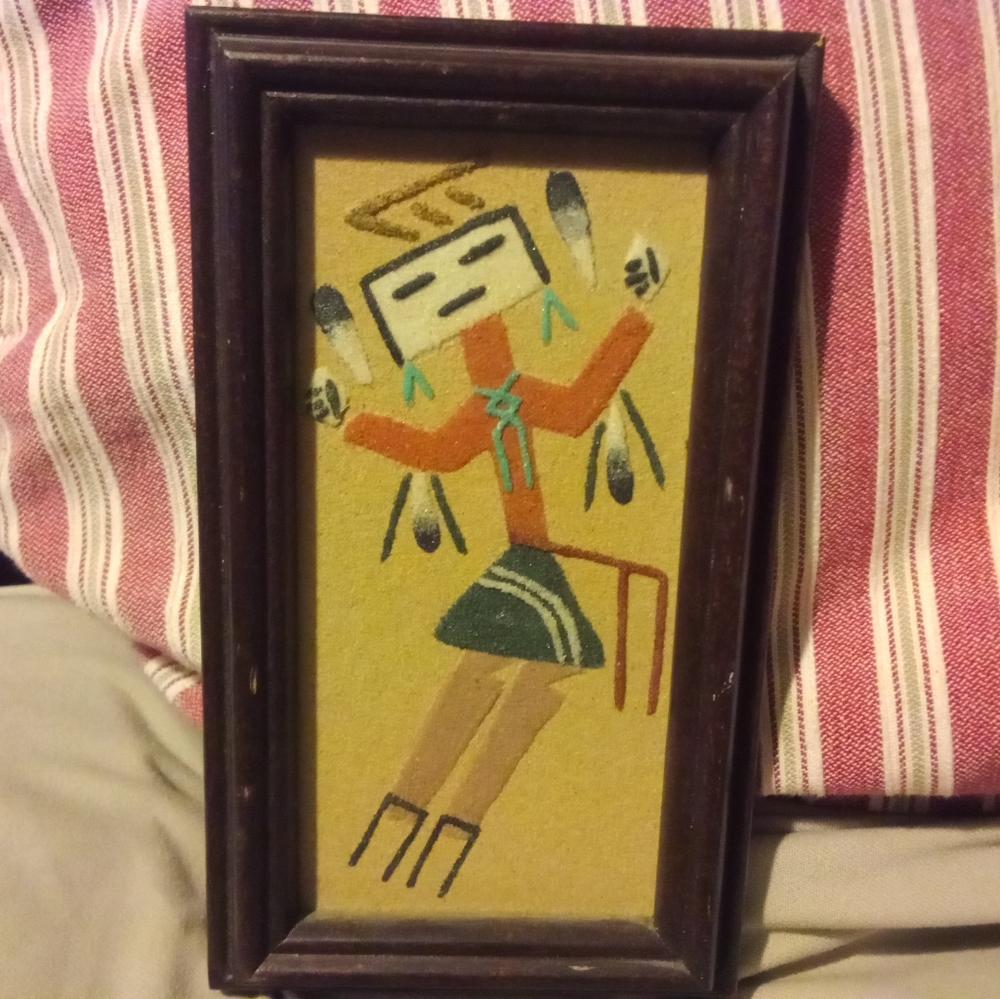 Sand Paintings signed Ed Yazzie Yei Dancer